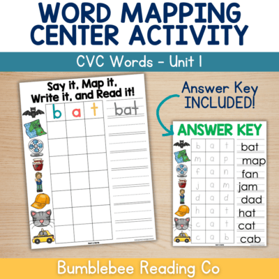 Word Mapping Center - CVC Words