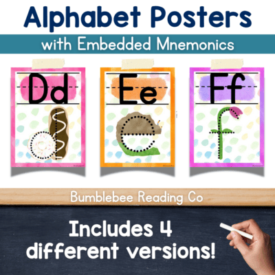 Alphabet Mnemonics Posters - Brights Version