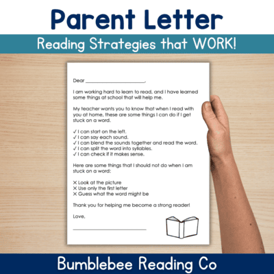 Reading Strategies - Parent Letter