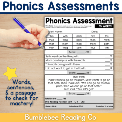Phonics Skills Mastery Assessments - Unit 2