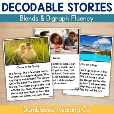 TRUE Decodable Passages - Blends & Digraphs - Unit 2 - Short Stories