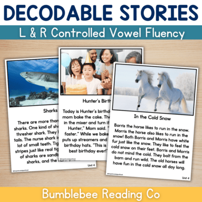 TRUE Decodable Passages - Bossy R & L-Controlled - Unit 4 - Short Stories