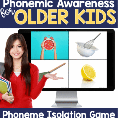 Phonemic Awareness for OLDER Kids - Phoneme Isolation NO MATCH Game