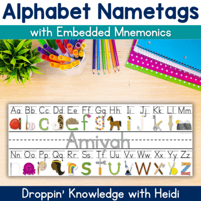 Alphabet Name Tags with Embedded Mnemonics