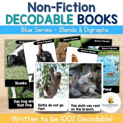8 Non-Fiction ANIMAL Books - Decodable Adventure Series - Blends & Digraphs