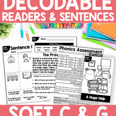 Decodable Readers & Passages - Soft C & G Pack