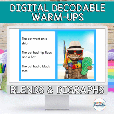 Digital Decodable Warm-Ups - Blends & Digraphs - Unit 2 Blue Series