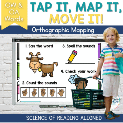 Tap It, Map It, Move It - Word Mapping OW & OA Vowel Teams with Movement!