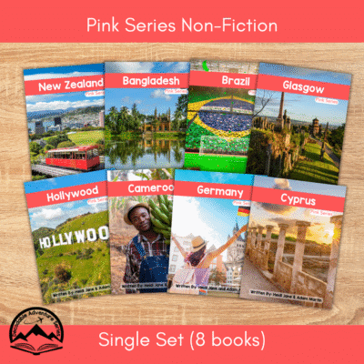 Decodable Adventure Series - Pink Non-Fiction Single Set - Tricky Y, Diphthongs, & More!