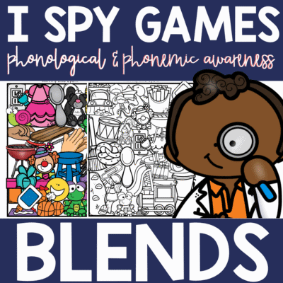 I Spy Printables Phonological Awareness (Beginning Blends) - NO PREP!