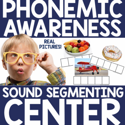 Phonemic Awareness Center - with REAL PICTURES! (4-5 phonemes)