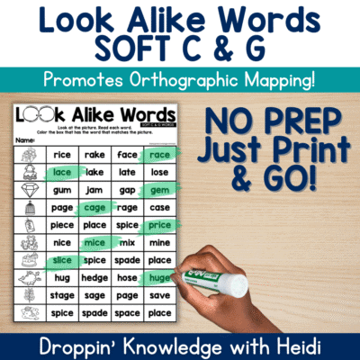 Look Alike Words - Soft C & G