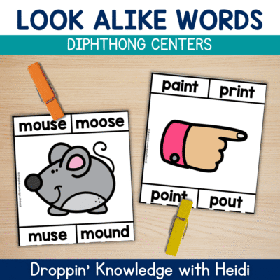 Look Alike Words - DIPHTHONGS Center