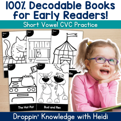 Decodable Readers Books CVC Words - Science of Reading Phonics