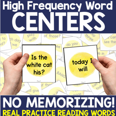Sight Word Center - Science of Reading - Vowel Teams CVCE Silent E Phonics