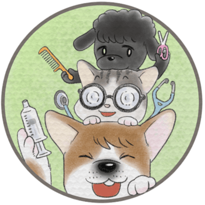 かわいい動物たちが並んでいるイラストのSNSアイコン
