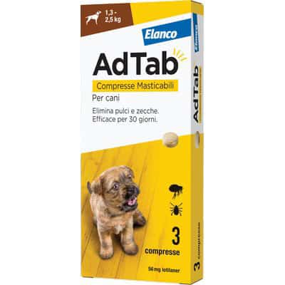 ANTIPARASSITARIO ADTAB CANI ELANCO - KG 1,3/2,5 CF=PZ 3