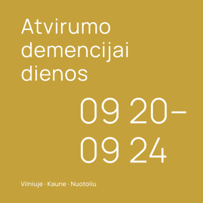 Muziejai, kultūra ir demencija: Vilniuje vyks „Atvirumo demencijai forumas“
