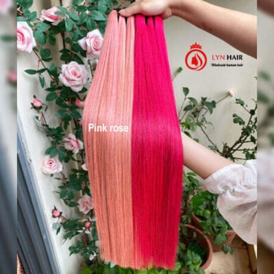 Bone Straight Vietnamese Hair Bundles - Pink Rose - Image 3