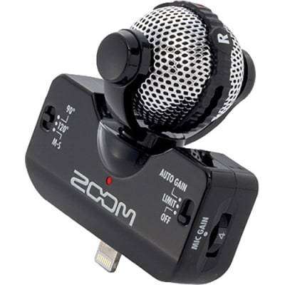 Zoom iQ5 Black / White Professional Stereo Microphone - Image 2