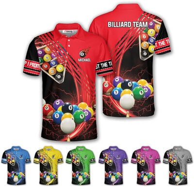 Billiard Lover 8 Ball Polo Shirt for Men