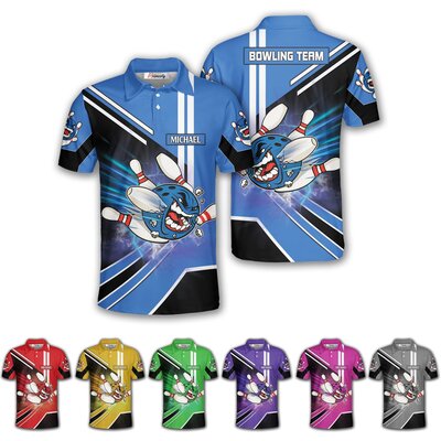 Angry Balls Bowling Shirts For Men - Custom Polo