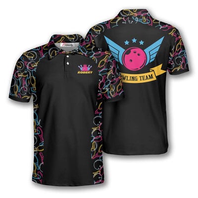 Custom Bowling Shirts for Men – Seamless Pattern Design