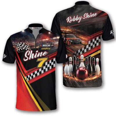 Custom Bowling Jersey Racking Shine 7 Dwayne Design