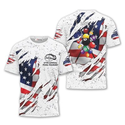 Pool Tourney Custom 8 Ball Billiard T-Shirts