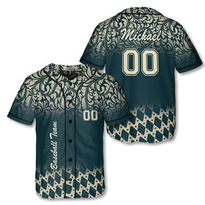 Custom Athlete Green Forest Baseball Jersey