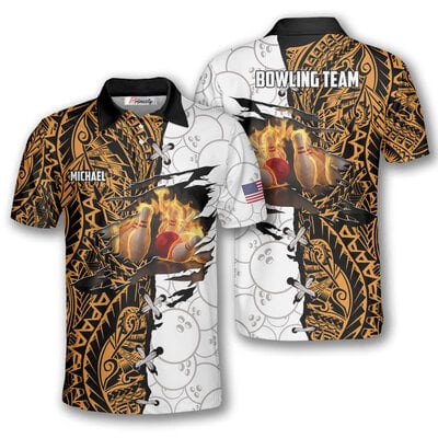 In My Heart Custom Bowling Shirt for Men
