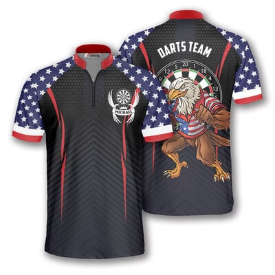 Eagle American Flag Custom Darts Jerseys for Men
