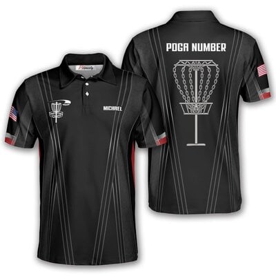 Custom Disc Golf Polo Shirt for Men - Hive Armour Design