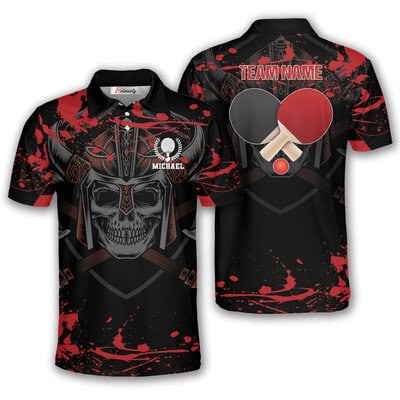 Warrior Red Black Custom Table Tennis Shirts for Men
