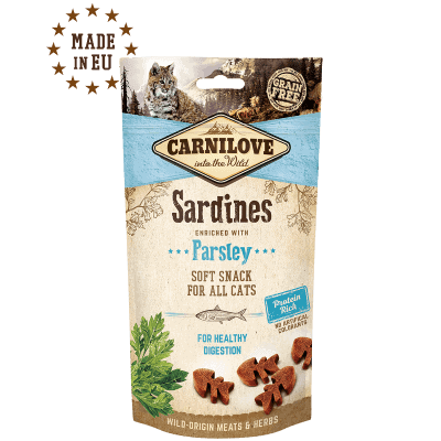 Carnilove Sardina con perejil Snack Semihúmedo 50gr Para Gatos
