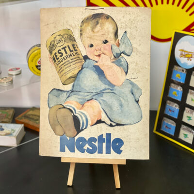 NESTLE Kindermehl - Alte, lithografierte Werbepappe, signiert Jupp WIERTZ - Sehr selten!