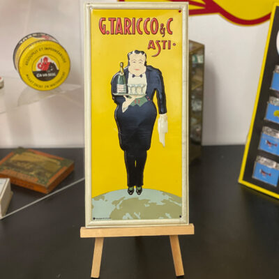 TARICCO & C.‎: Asti Spumante-Reklameschild aus Italien, 1930er Jahre in Zustand 1