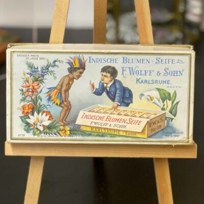 "Indische Blumen Seife", F. Wolff & Sohn, Karlsruhe - Uralte Verpackung