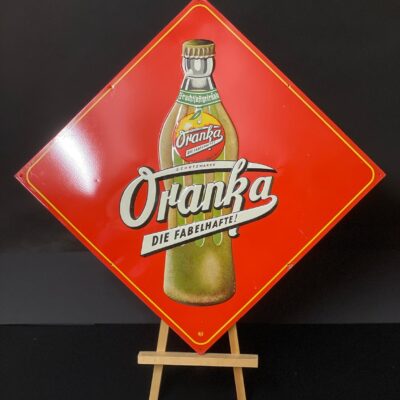 ORANKA - Die Fabelhafte: Blechschild, geprägt und umgedruckt, um 1950 - Sehr guter Zustand!