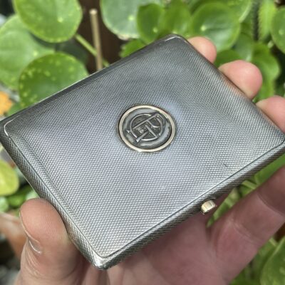 Antikes Zigarettenetui aus Sterlingsilber, England 1907 - 81 Gramm