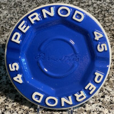 PERNOD 45 (Pernod & Fils) - Alter französischer Reklame-Ascher vor 1950, hergestellt bei 'Moulin des Loups'