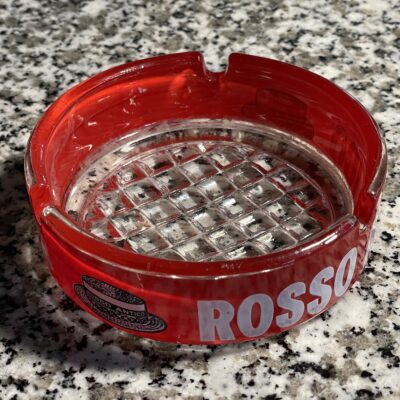 ANTICO ROSSO - Glas-Aschenteller aus Italien, ca. 1955/1960. Top-Zustand!