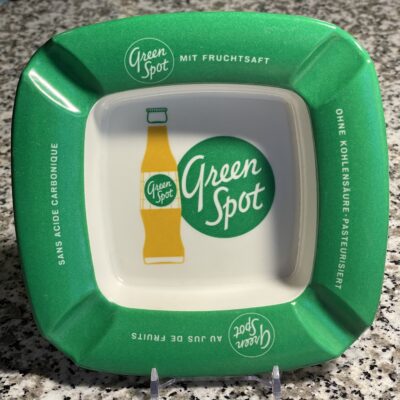 GREEN SPOT (US-Fruchtsaft-Getränk) - Seltener Reklame-Aschenteller um 1960 für den Schweizer Markt?