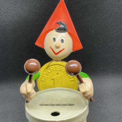 'Sparefroh': Alte Spardose der Sparkasse (Hansmann, Wien - Austria), um 1970