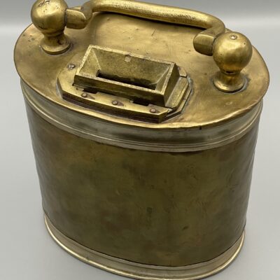 Opferstock, Sammeldose, Spendendose, 19. Jahrhundert, Messing teils versilbert