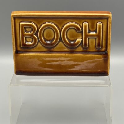 Boch Frères: Seltener Reklame Aufsteller aus Steinzeug, Boch La Louvière, Belgien, um 1930