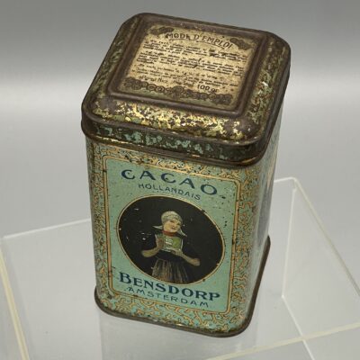 Cacao Bensdorp, Kleine Kakao-Blechdose (100 Gramm), um 1920