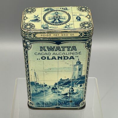 Kwatta Cacao, alte niederländische Kakao-Blechdose (250 Gramm) in sehr schönem Zustand.