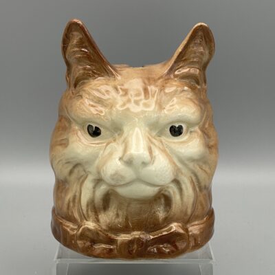 Wunderschöner Katzenkopf - Keramikfigur, Spardose - Saint-Clément, Frankreich 1920er Jahre