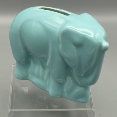 Hellblauer Elefant - Art Deco - C. Lemanceau (1905-1980), Keramik, Spardose, St-Clément, Frankreich 1930er